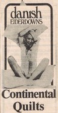 Danish Eiderdowns newspaper advertisment from 1983 Danish Eiderdowns newspaper advertisment from 1983